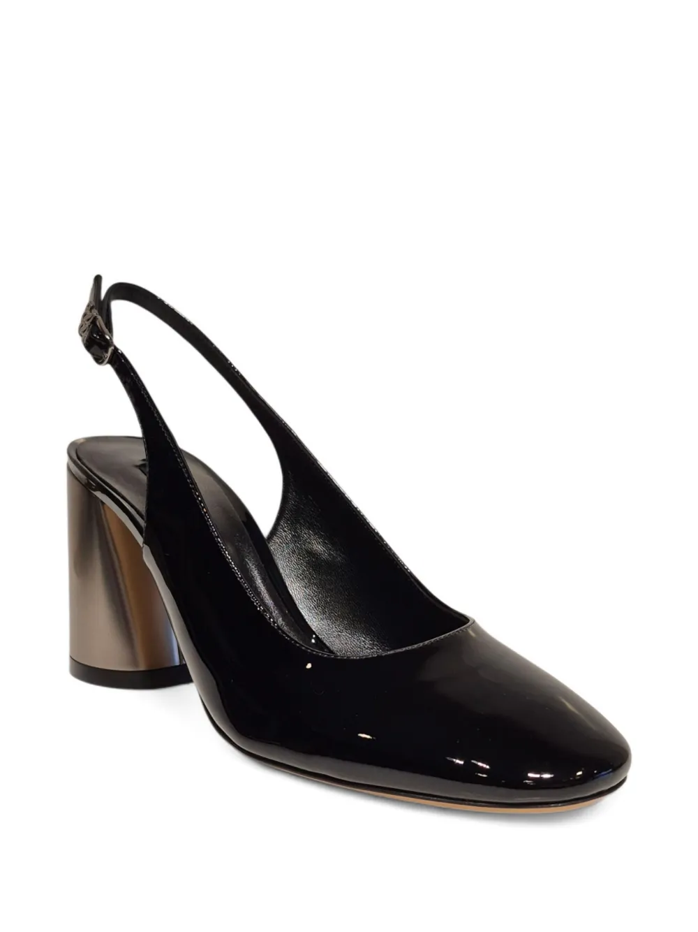 Casadei 80 mm slingback pumps met blokhak Zwart