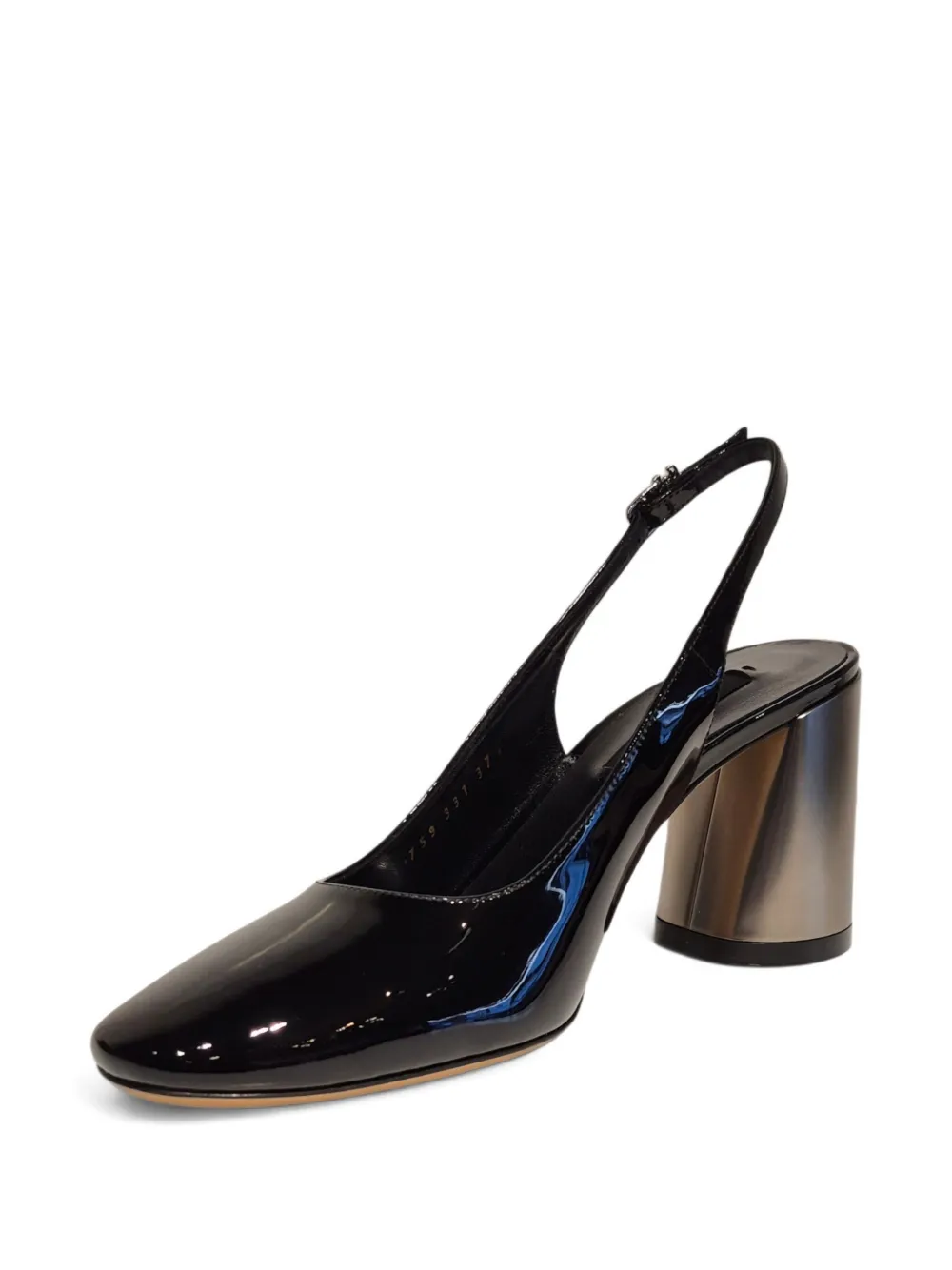 Casadei 80 mm slingback pumps met blokhak Zwart