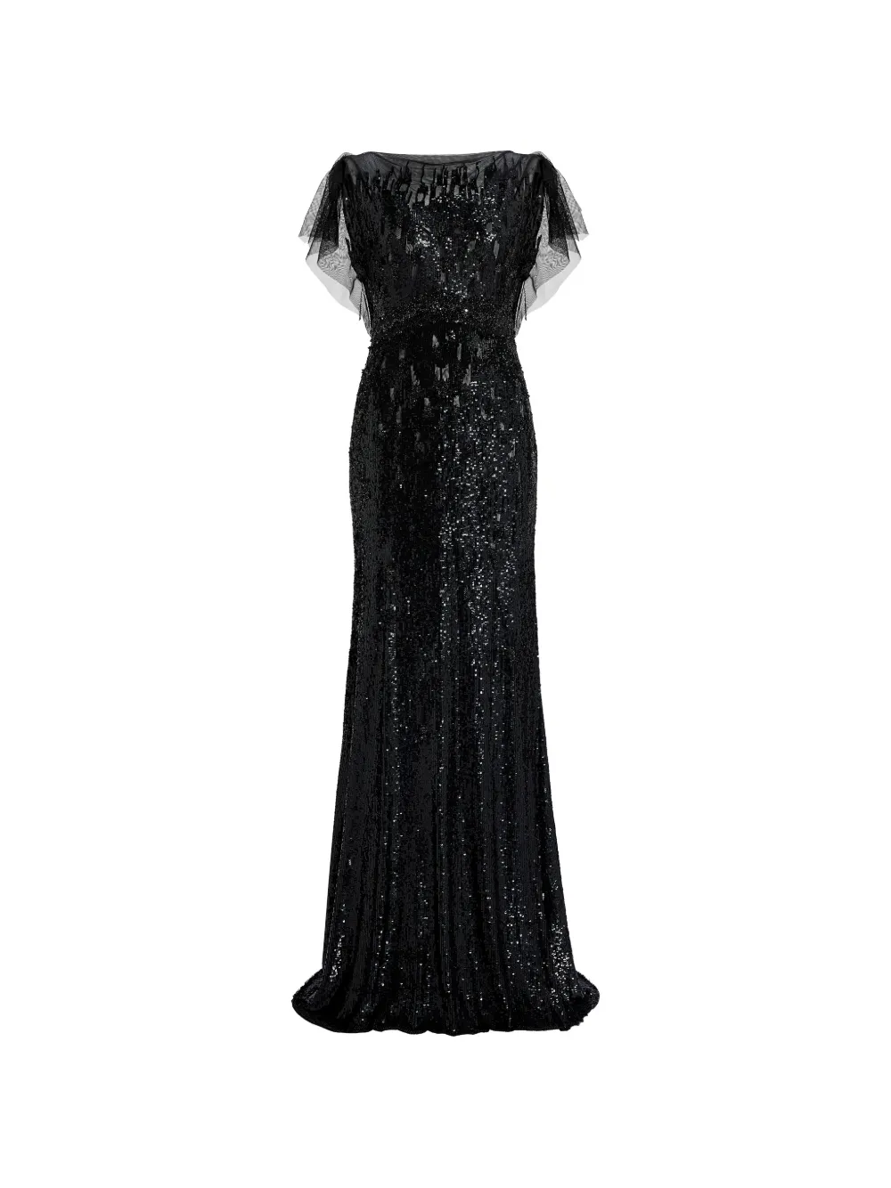 Jenny Packham Bonnie sequin-embellished tulle dress - Black