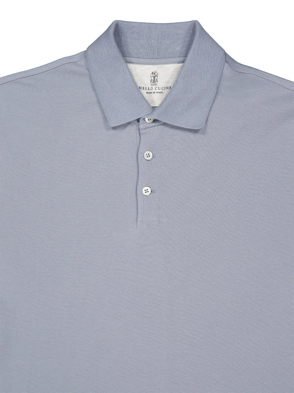  Brunello Cucinelli Button Short-sleeve Polo Shirt - Blue 