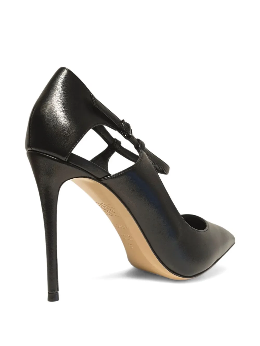 Casadei 100mm Samurai Julia stiletto pumps met T-bandje Zwart
