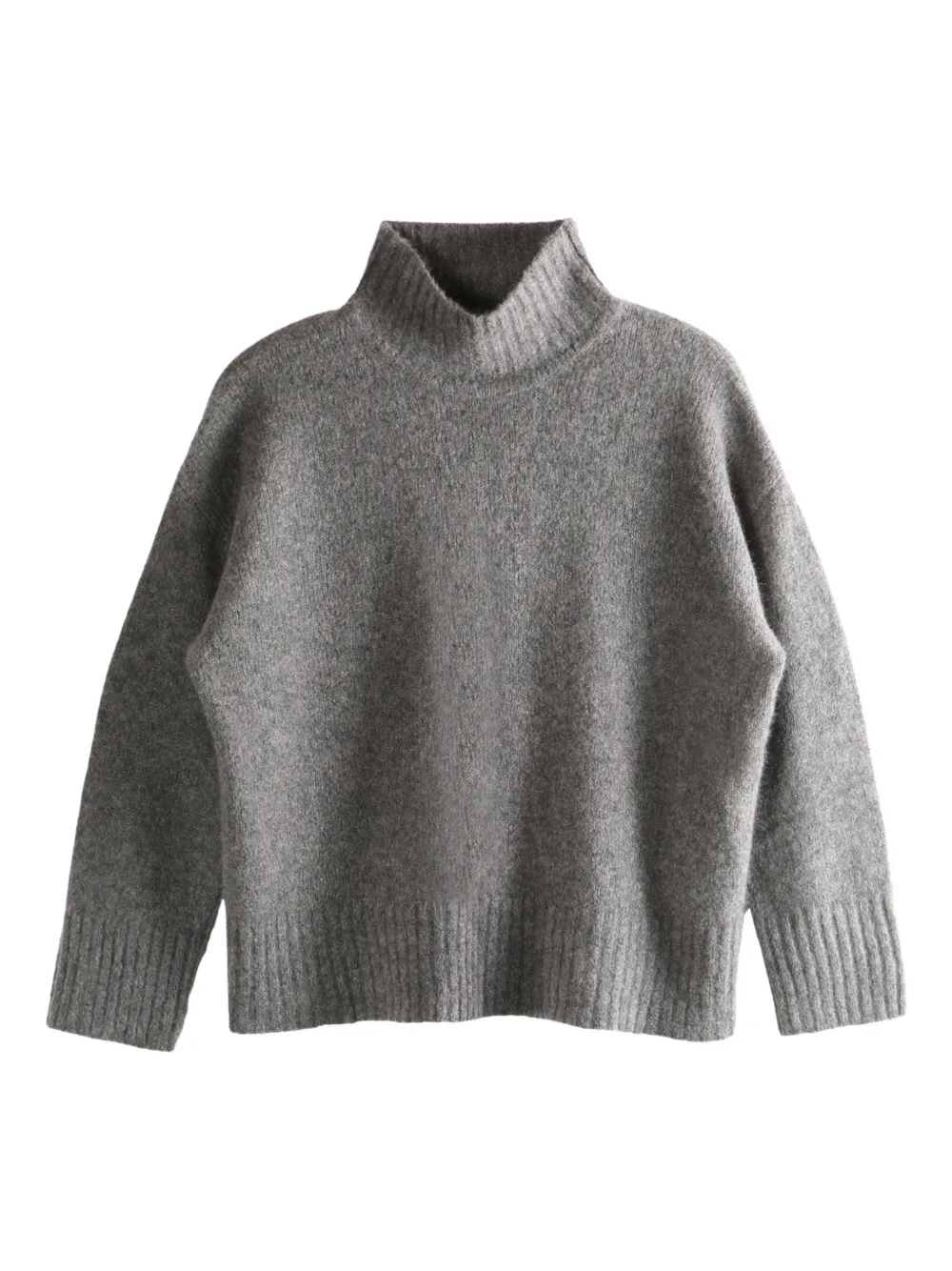 Yangkehan Roll-neck Top In Gray