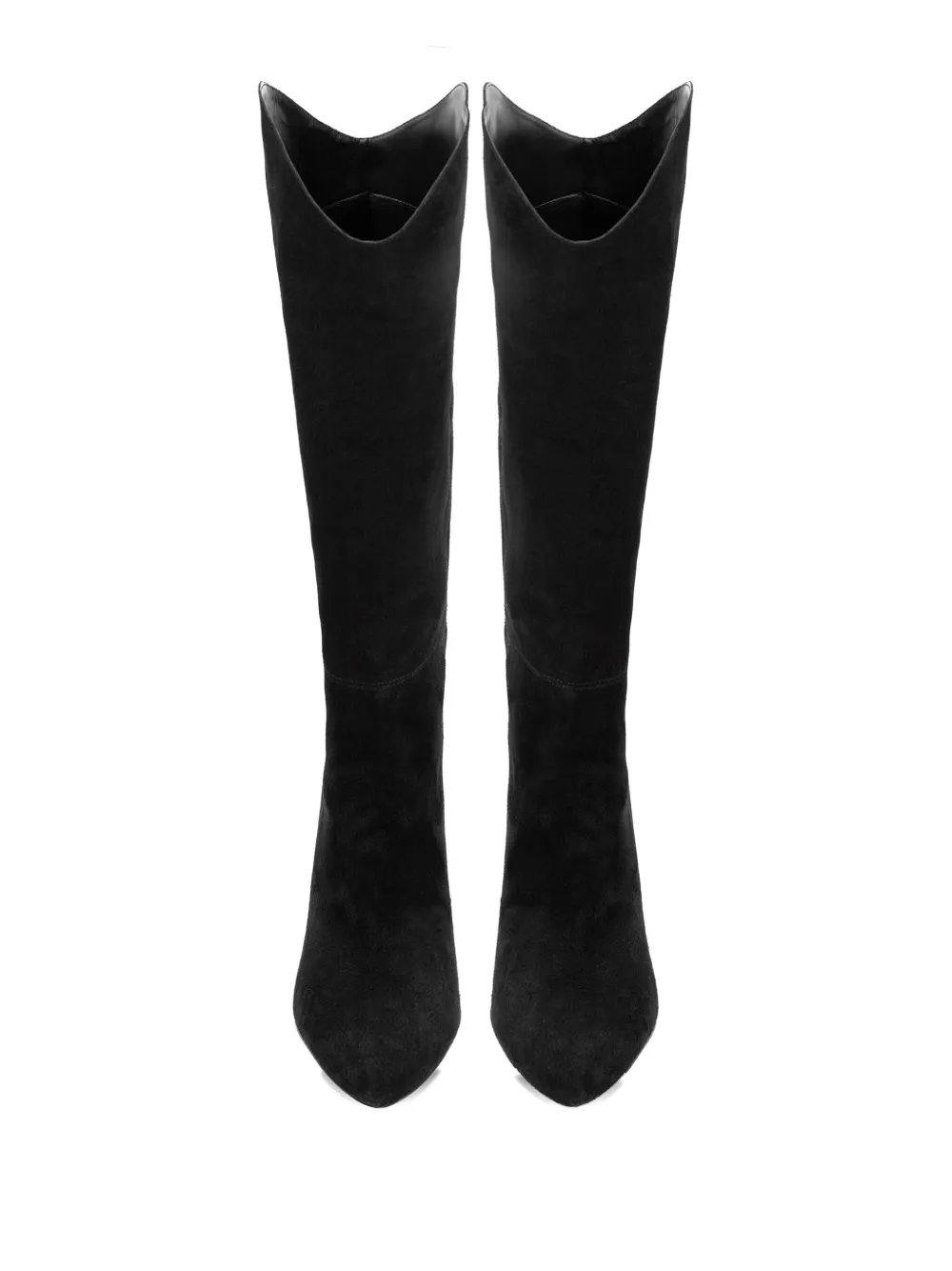 Ginissima 95mm Milla V-cut Knee Boots In Black