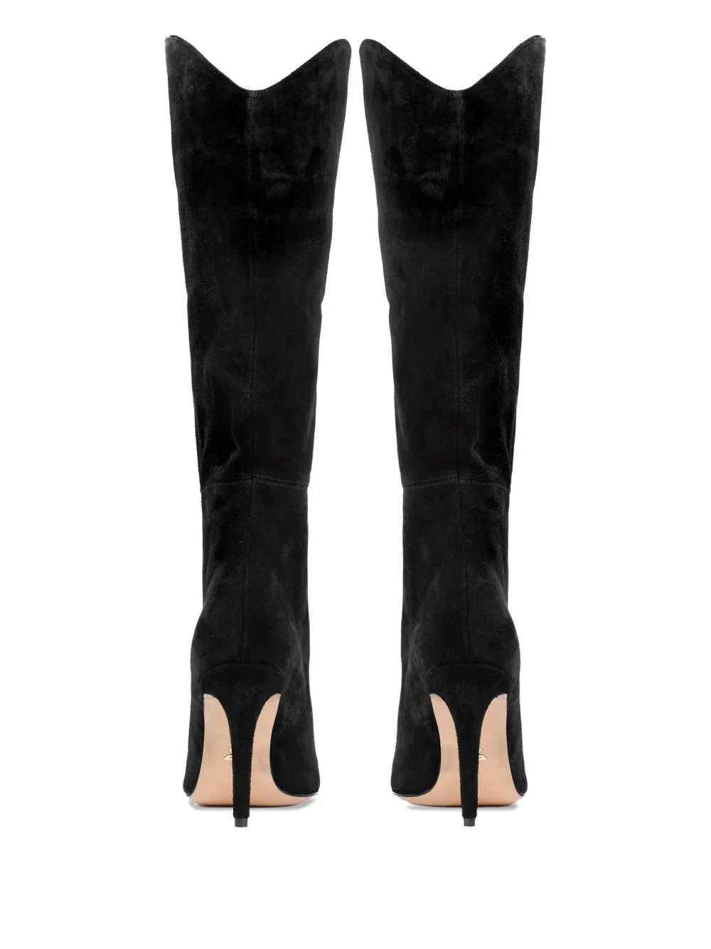 Ginissima 95mm Milla V-cut Knee Boots In Black
