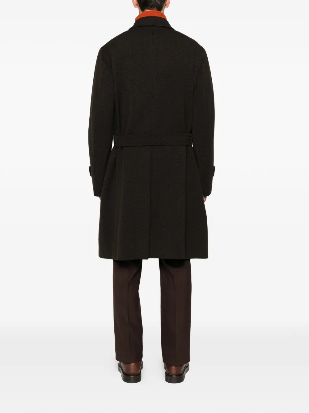 Belted Single-Breasted Coat