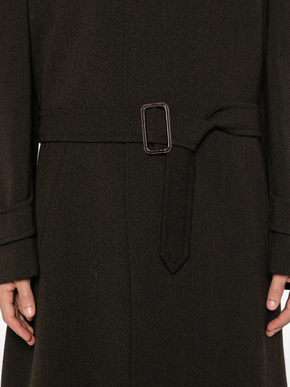 Belted Single-Breasted Coat