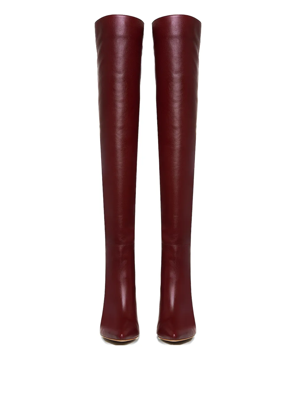 Ginissima 95mm Milana Thigh-high Boots In Burgundy