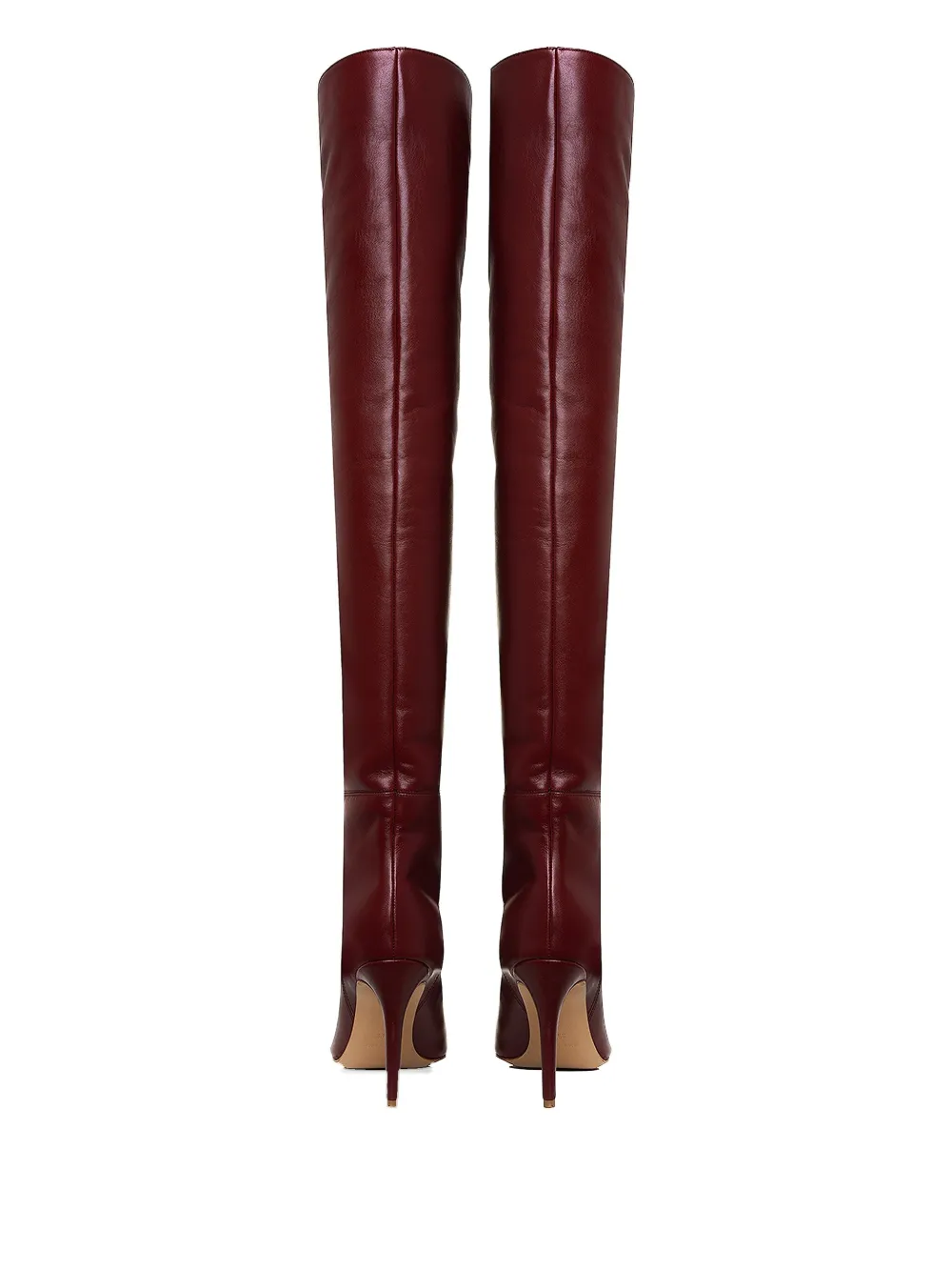 Ginissima 95mm Milana Thigh-high Boots In Burgundy