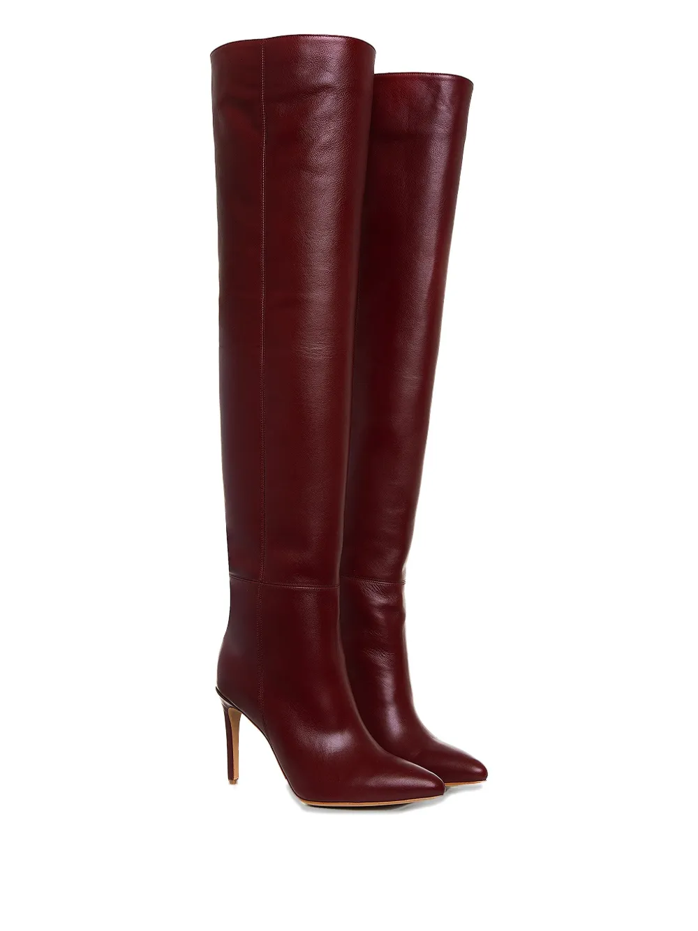 Ginissima 95mm Milana Thigh-high Boots In Burgundy