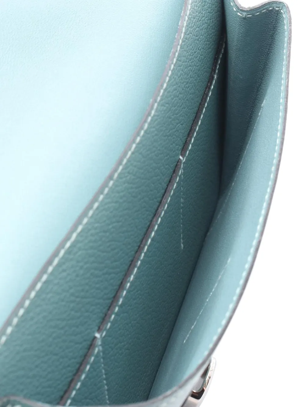 Pre-owned Hermes 2014 Evercolor Dogon Gm Bifold Wallet Long Wallets In Blue