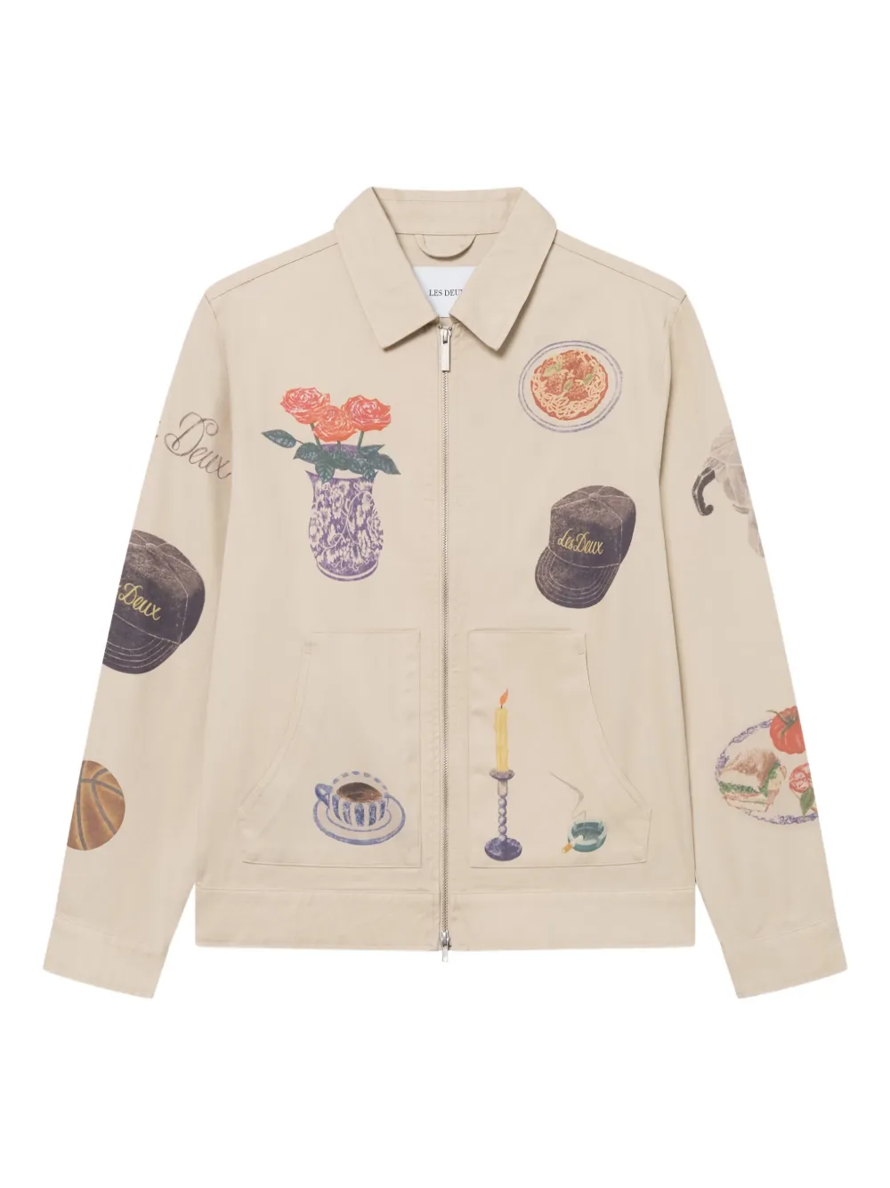 Les Deux Robert graphic-print shirt jacket | Neutrals | Image 1
