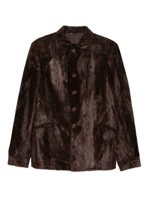 Romeo Gigli Pre-Owned abrigo de pelo artificial con botones 1990