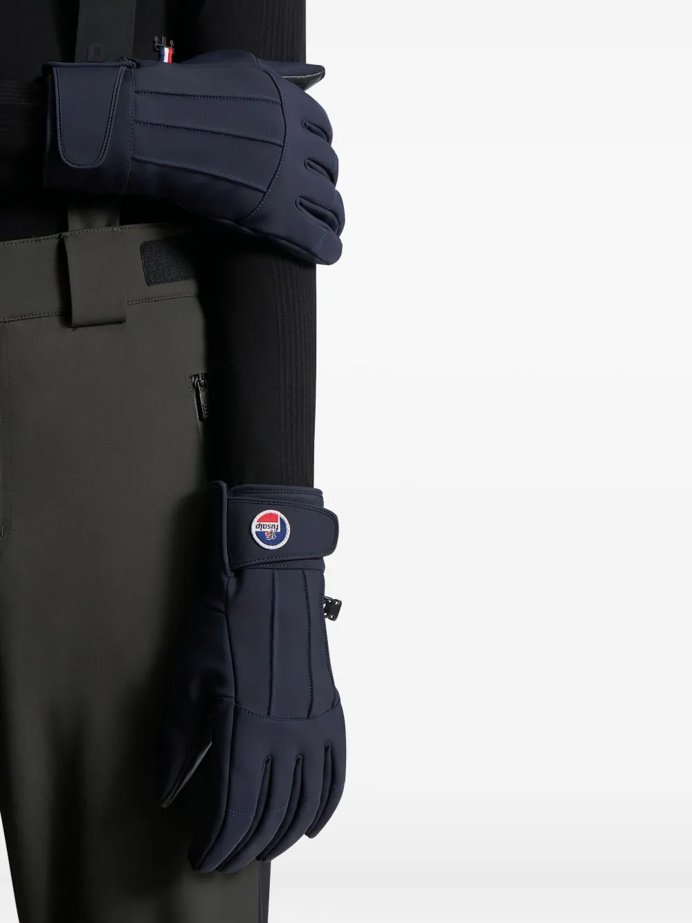 Fusalp Glacier M skihandschoenen met leren vlak Blauw