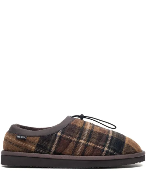 Les Deux check-pattern slipper