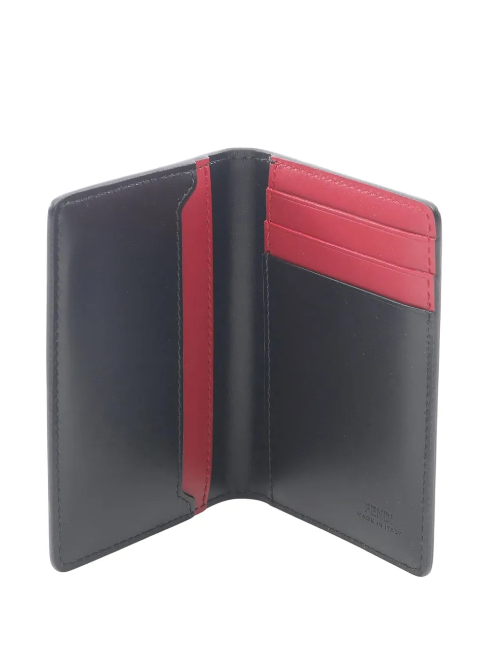 FENDI Pre-owned 2010-2025 Ff Leather Shadow Card Holder In Black