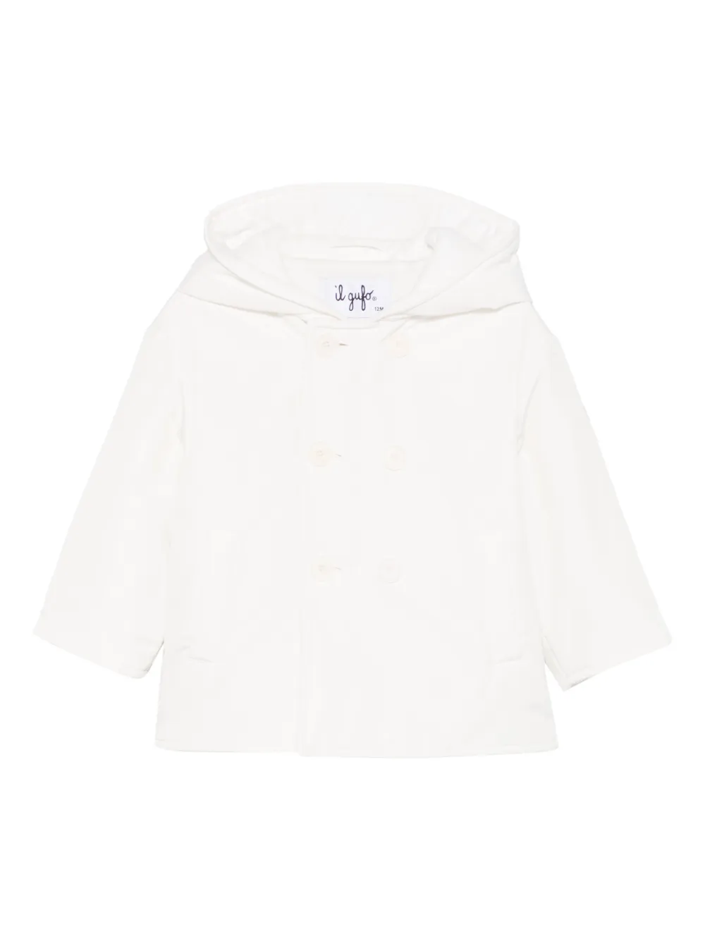 Il Gufo hooded buttoned coat | White | Image 1