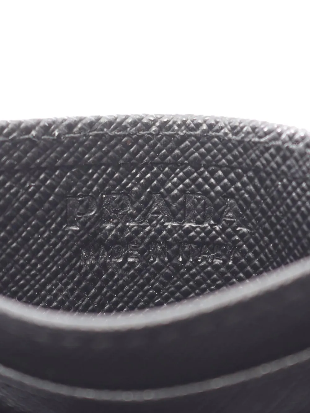 Pre-owned Prada 2013-2025 Saffiano And Tessuto Card Holder In Black