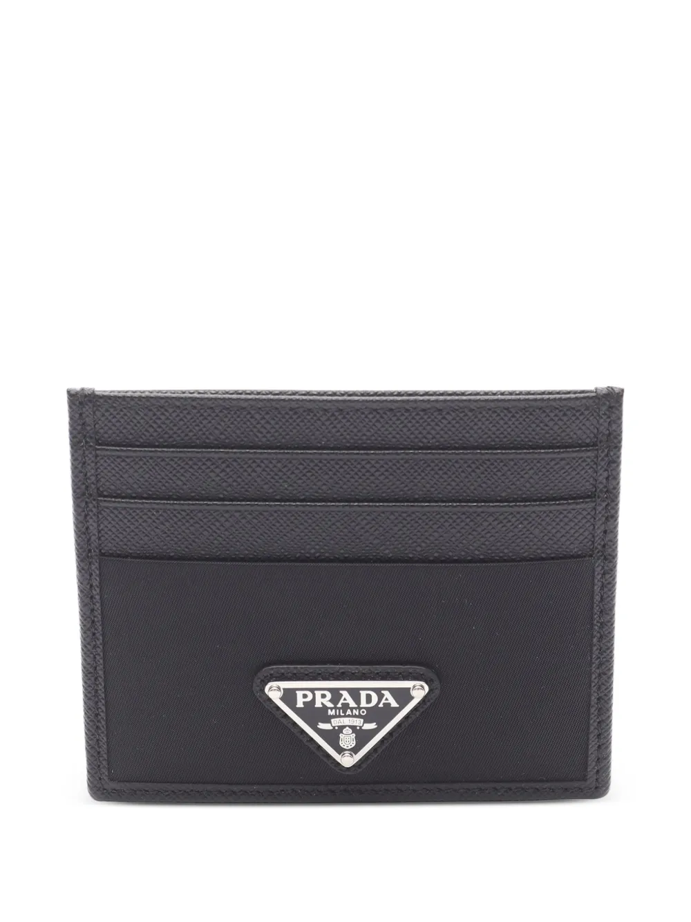 Prada Pre-Owned Portacarte in pelle Saffiano e tessuto 2013-2025 - Nero