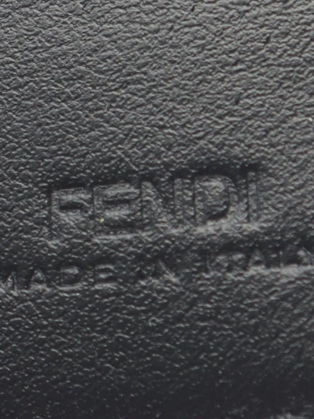 Pre-owned Fendi 2010-2025 Ff Monogram Diagonal Card Holder In Black