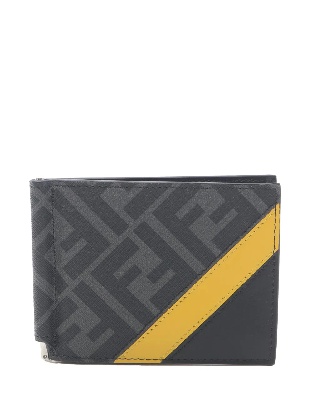Fendi Pre-Owned 2010-2025 FF Monogram Diagonal card holder - ブラック Fendi Pre-Owned 2010-2025 FF Monogram Diagonal card holder - ブラック