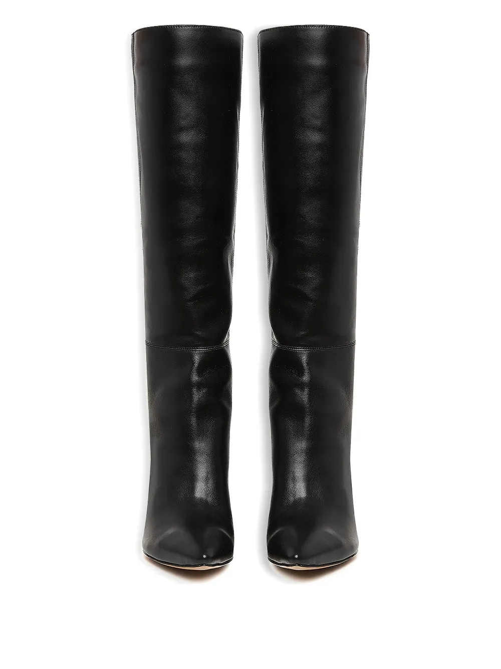Ginissima 95mm Milla Leather Knee-high Boots In Black