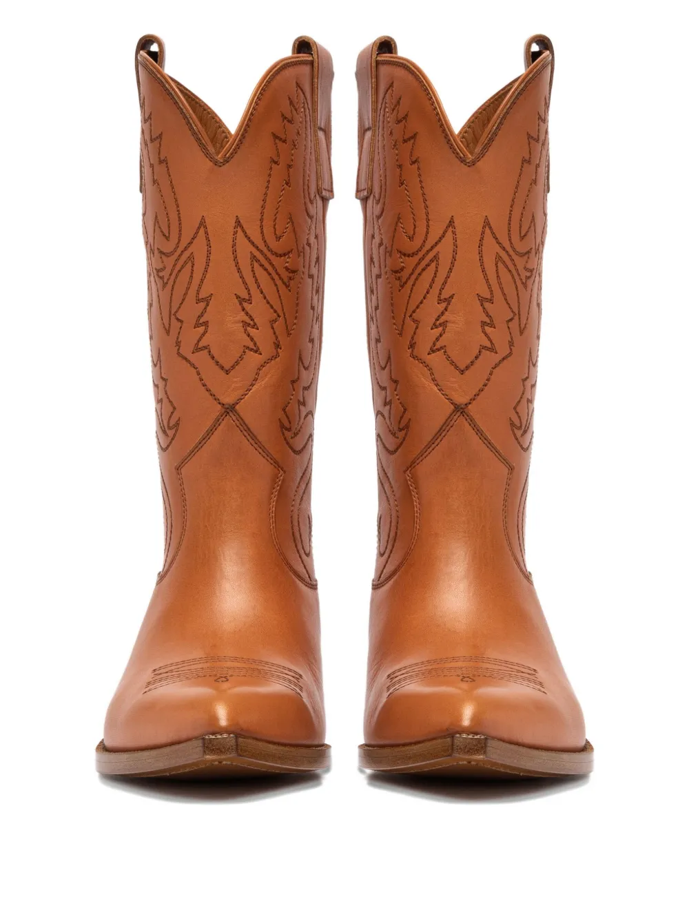 Buttero Laarzen met Western-stijl en borduurwerk Bruin