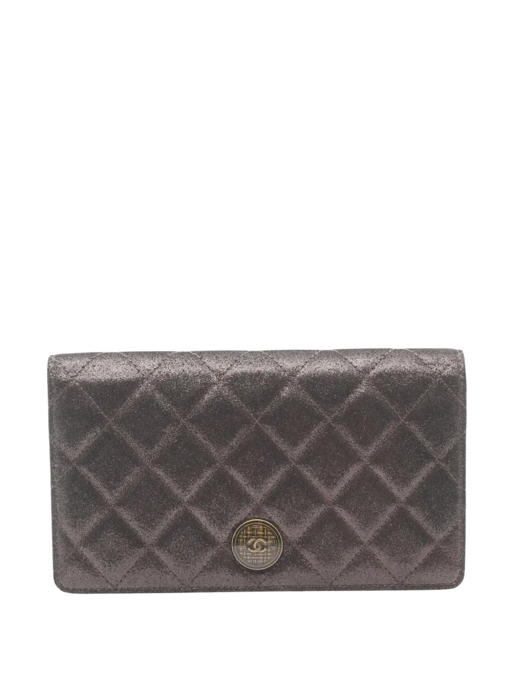 CHANEL Pre-Owned 2013-2014 CC Quilted Lambskin Iridescent Wallet long CHANEL Pre-Owned 2013-2014 CC Quilted Lambskin Iridescent Wallet long