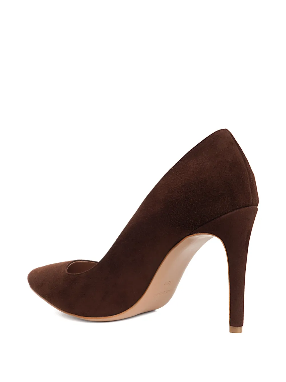 Ginissima 95mm Alice Pointed-toe Suede Pumps In Brown