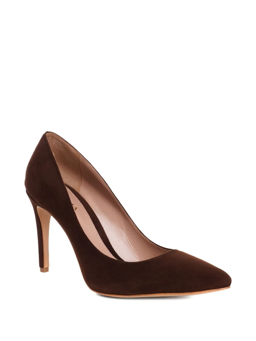 Ginissima 95mm Alice Pointed-toe Suede Pumps In Brown