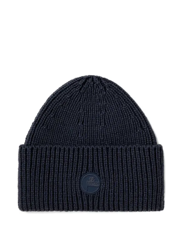 Fusalp Tonal-logo Wool Beanie Hat in Blue
