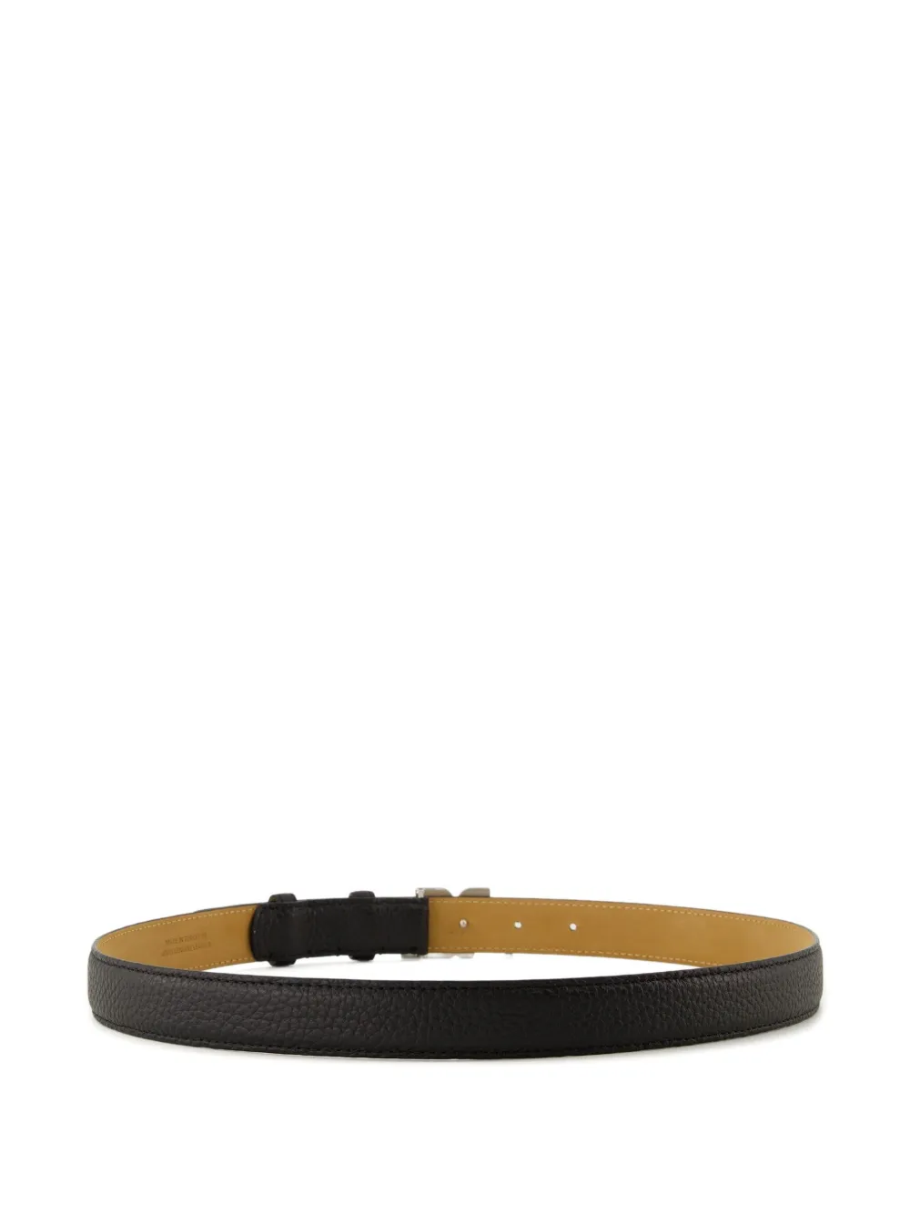 Courrèges logo-buckle leather belt - Zwart