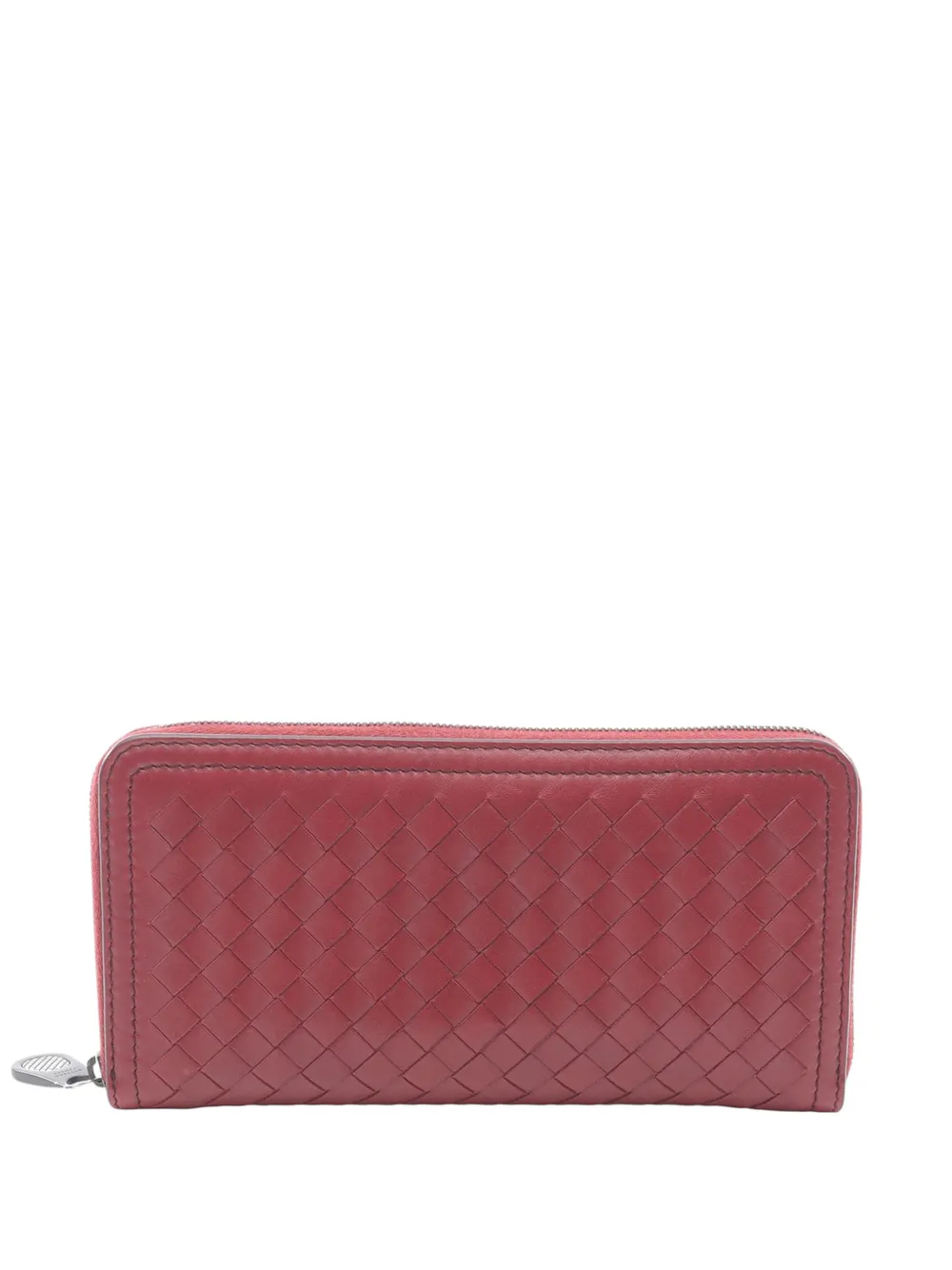 Bottega Veneta Pre-Owned 2012-2025 Nappa Intrecciato Zip Around Wallet long wallets | Red | Image 1