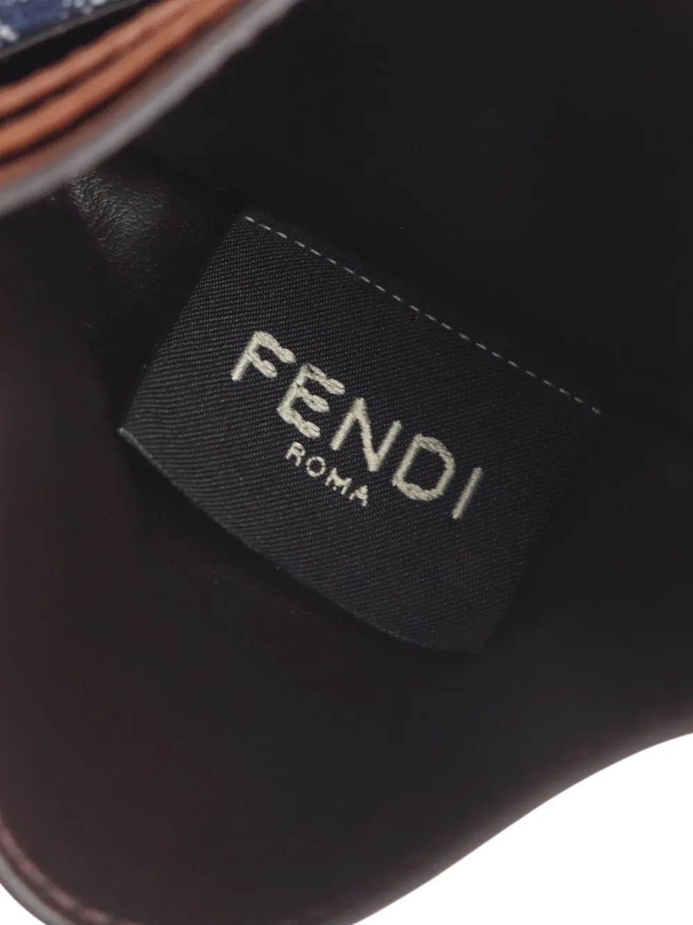 FENDI Pre-owned 2010-2025 Ff Jacquard Card Holder In Blue