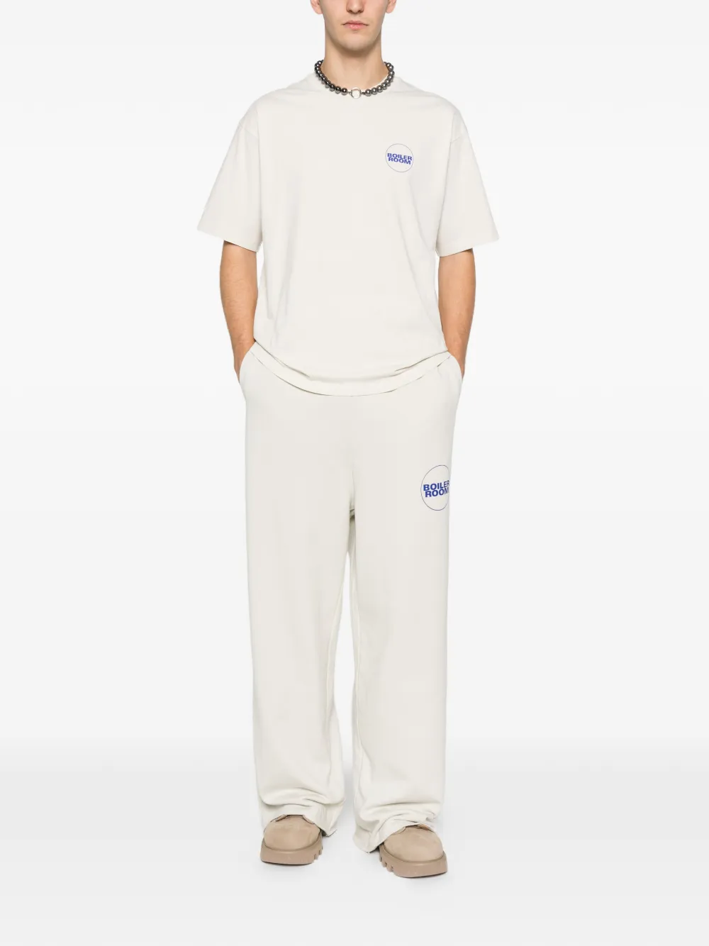 Boiler Room Logo-print Track Pants In Neutral