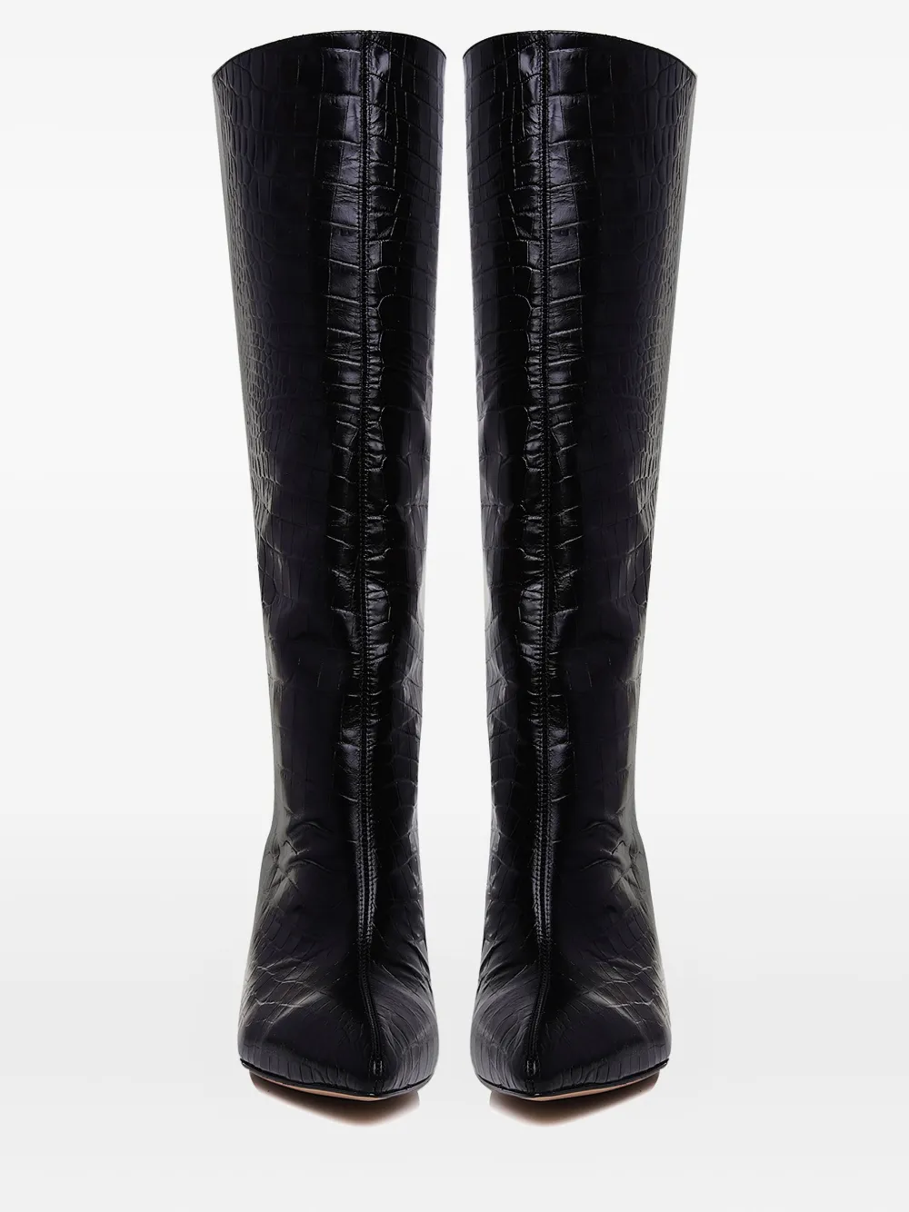 Ginissima 65mm Milla Embossed-pattern Knee Boots In Black