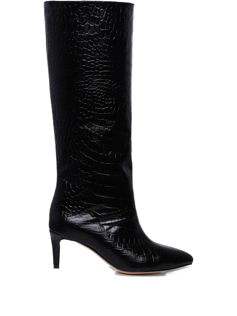 Ginissima 65mm Milla Embossed-pattern Knee Boots In Black