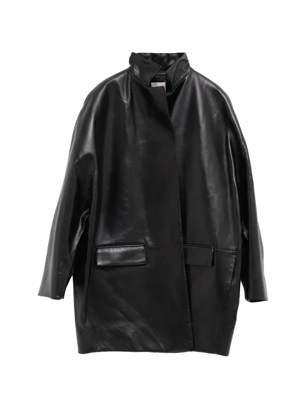 KHAITE Mura leather coat - Nero