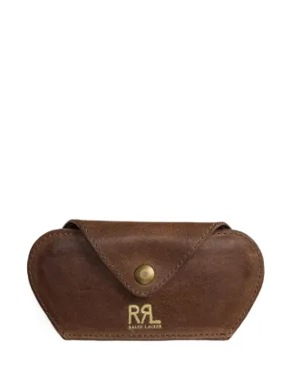 美品 RRL ダークブラウン レザー ケース Ralph Lauren RRL レザーメガネケース | ブラウン | FARFETCH JP