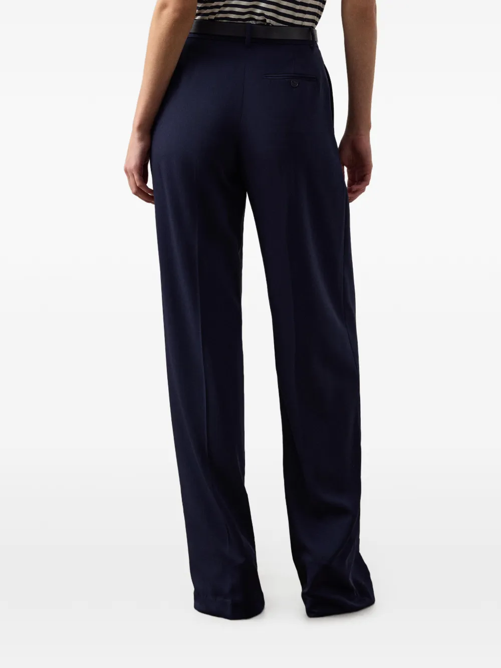 Ralph Lauren Collection Broek met geplooide details bij de taille Blauw