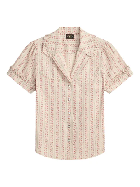 Ralph Lauren RRL camisa con estampado floral y volantes