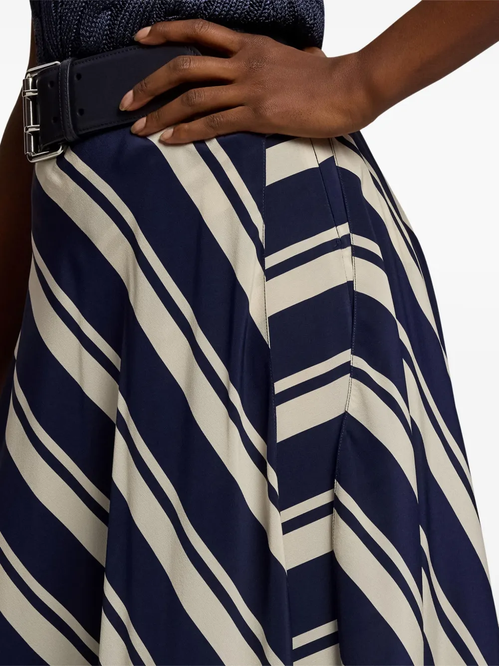 Ralph Lauren Collection Gestreepte Tilda rok Blauw