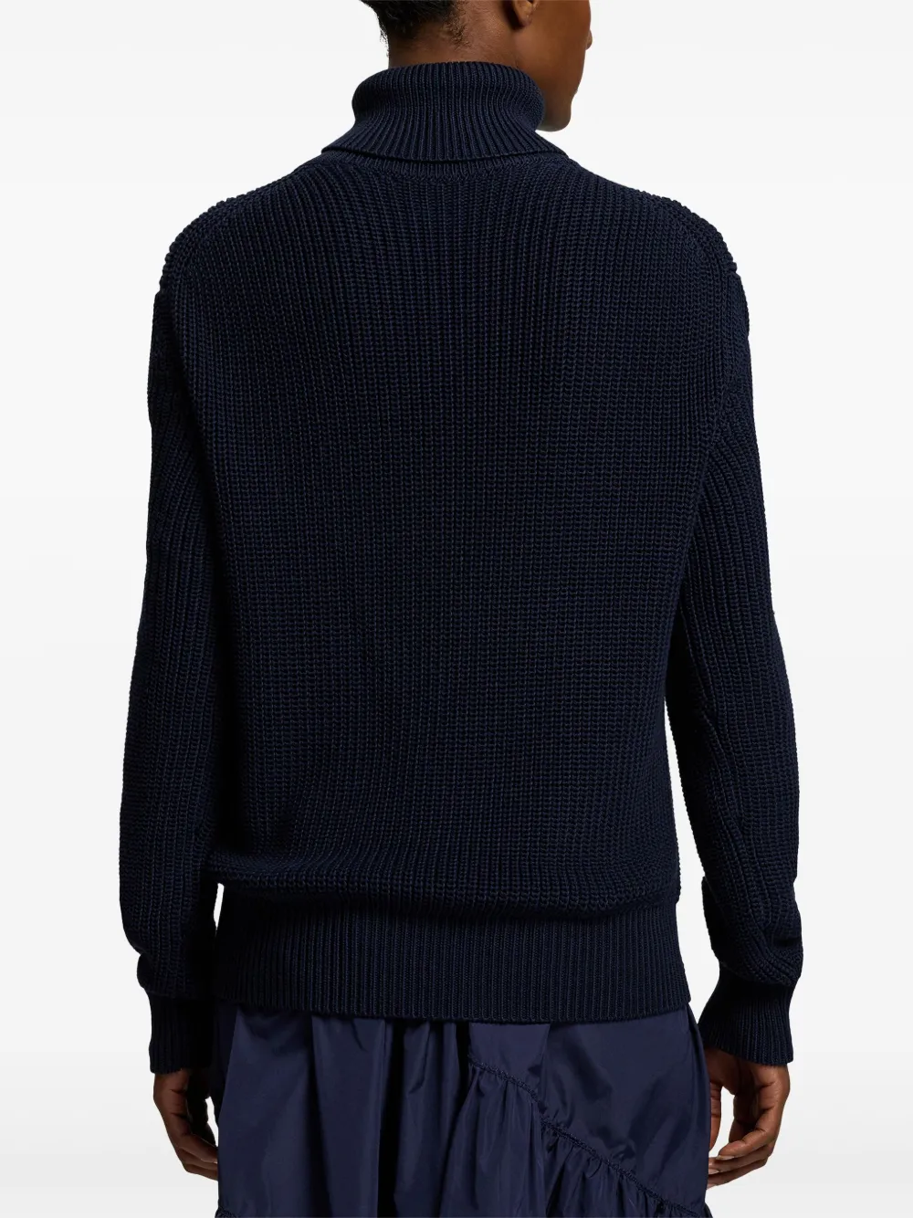 Ralph Lauren Intarsia-knit Turtleneck Sweater In Black