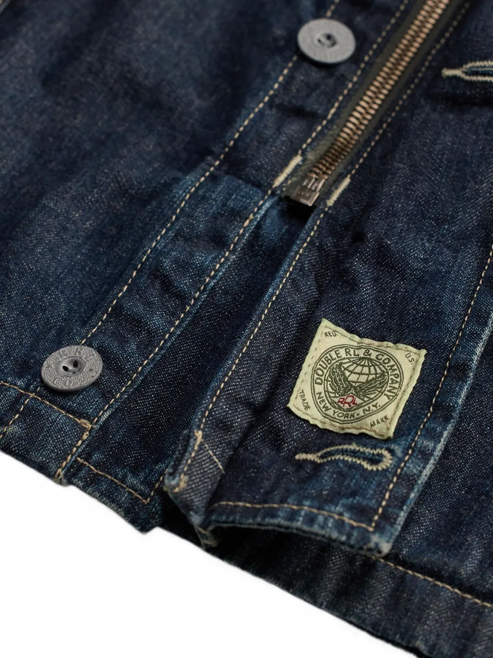 Ralph Lauren RRL Jack met rits en knopen Blauw