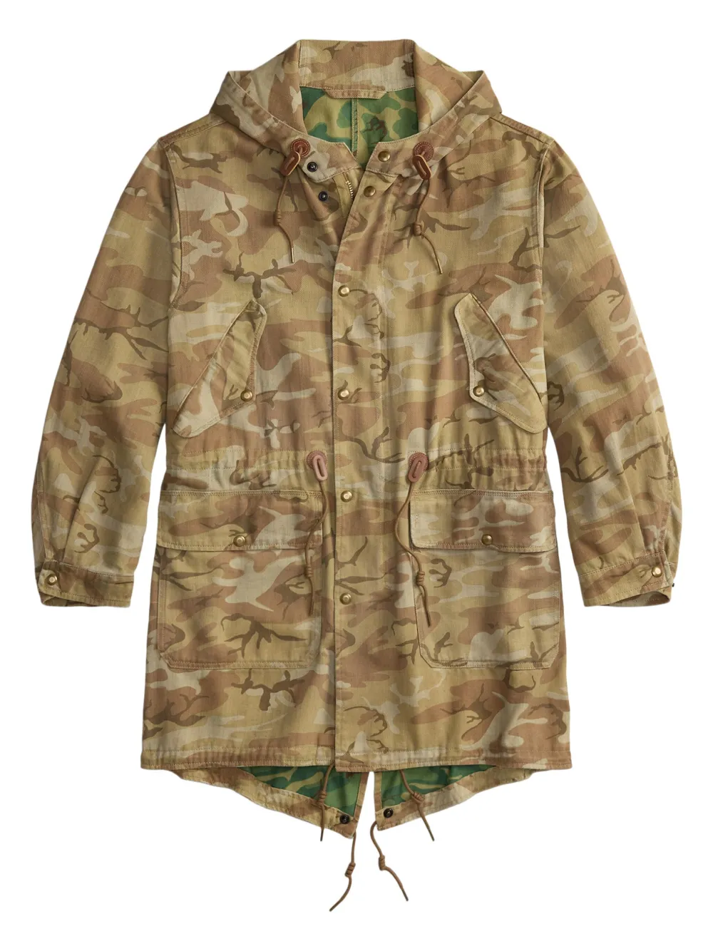 Ralph Lauren RRL Oversized-Parka mit Camouflage-Print - Grün