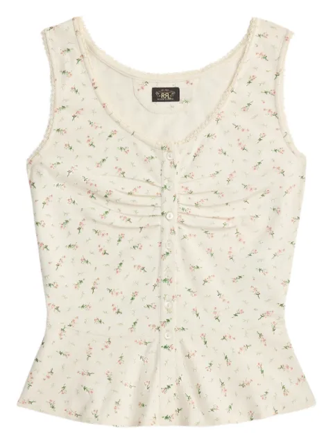 Ralph Lauren RRL floral lace-trim tank top