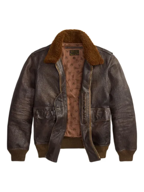 Ralph Lauren RRL shearling-collar leather jacket