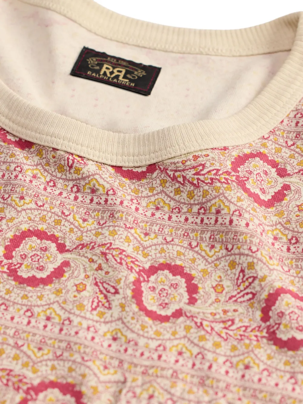 Ralph Lauren RRL T-shirt met paisley-print Beige