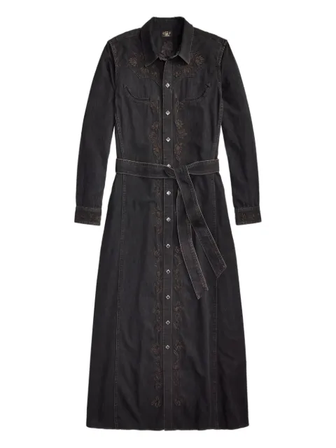 Ralph Lauren RRL vestido corto bordado con cinturón