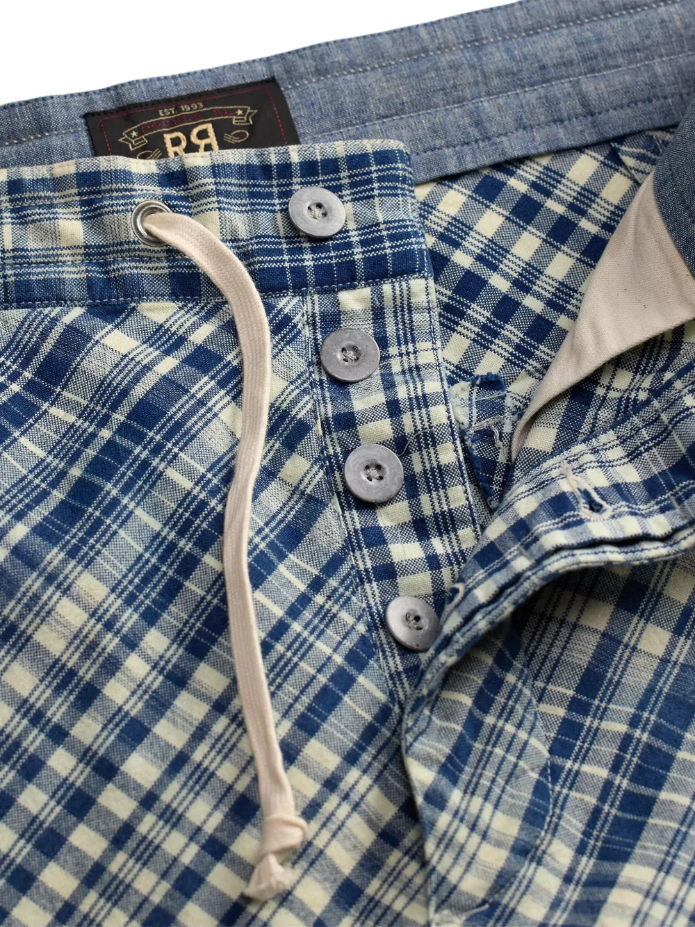 Ralph Lauren RRL Geruite shorts Blauw