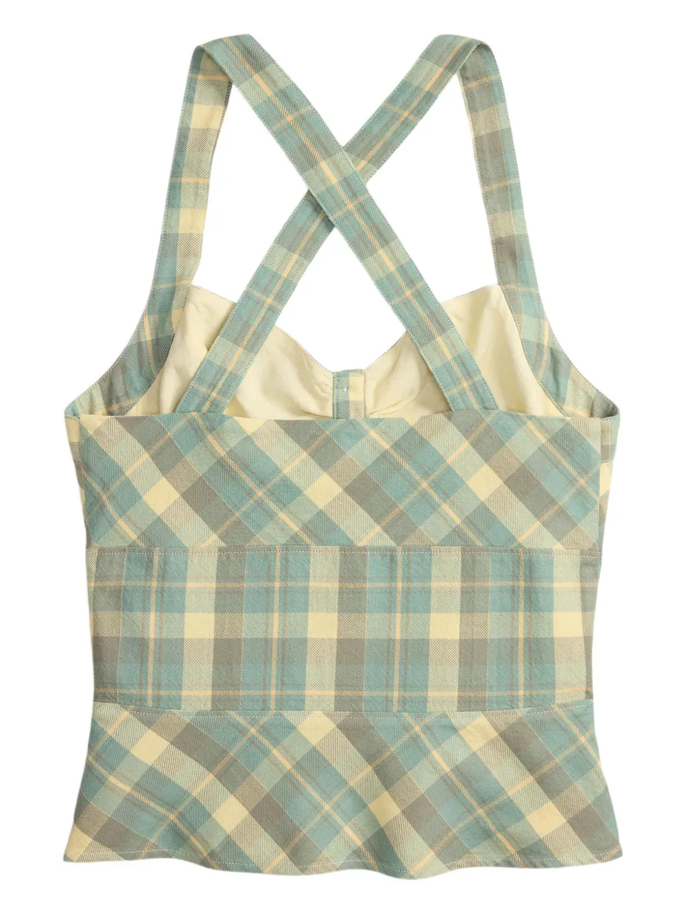  Ralph Lauren Rrl Plaid Buttoned Top - Green 